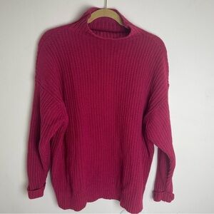 American Eagle Hot Pink Knitted Turtleneck Sweater Size XS/S
